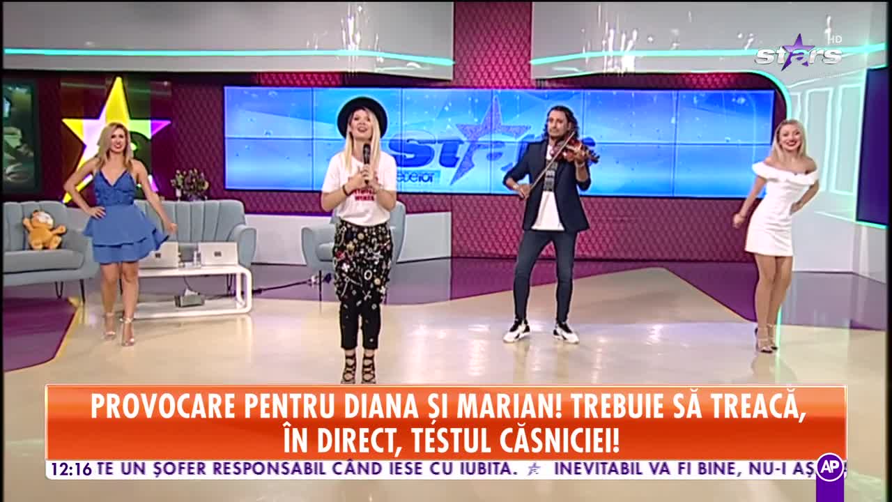 Diana Matei și Marian Cleante cântă melodia Hai vino de mă fură, la Stars Matinal